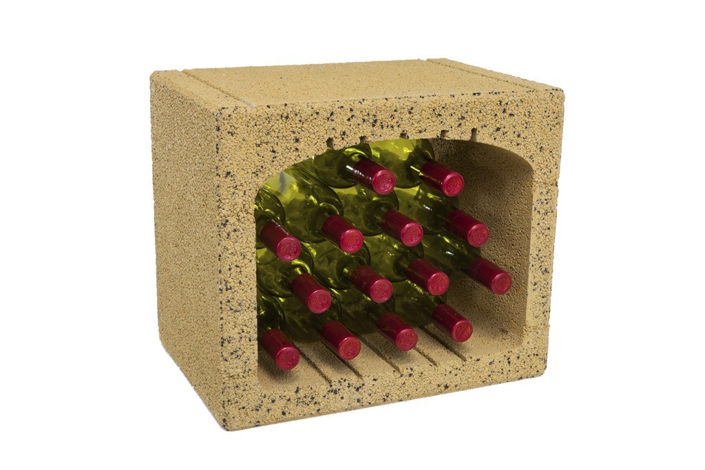 porte bouteille pour aménager un mur de cave à vin