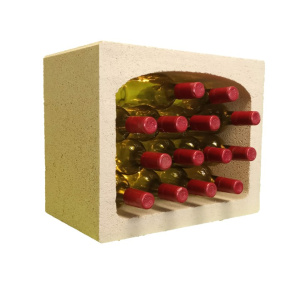 casier à bouteille pour rangement cave à vin, niche à vin en pierre