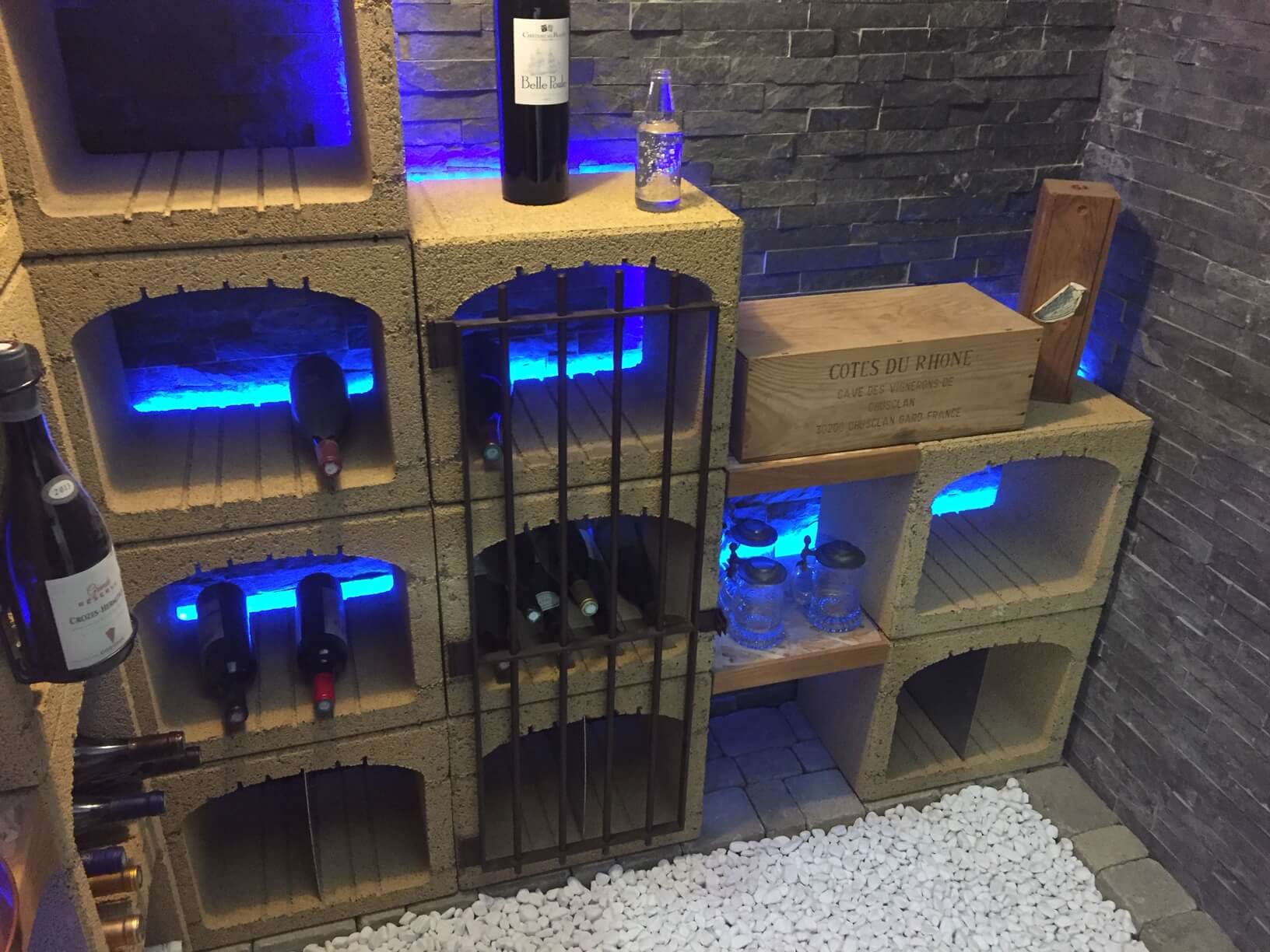 casier cave à vin dans un petit espace