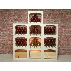 casier à bouteilles, niche à vin de stockage pour cave, module de rangement en pierre et béton
