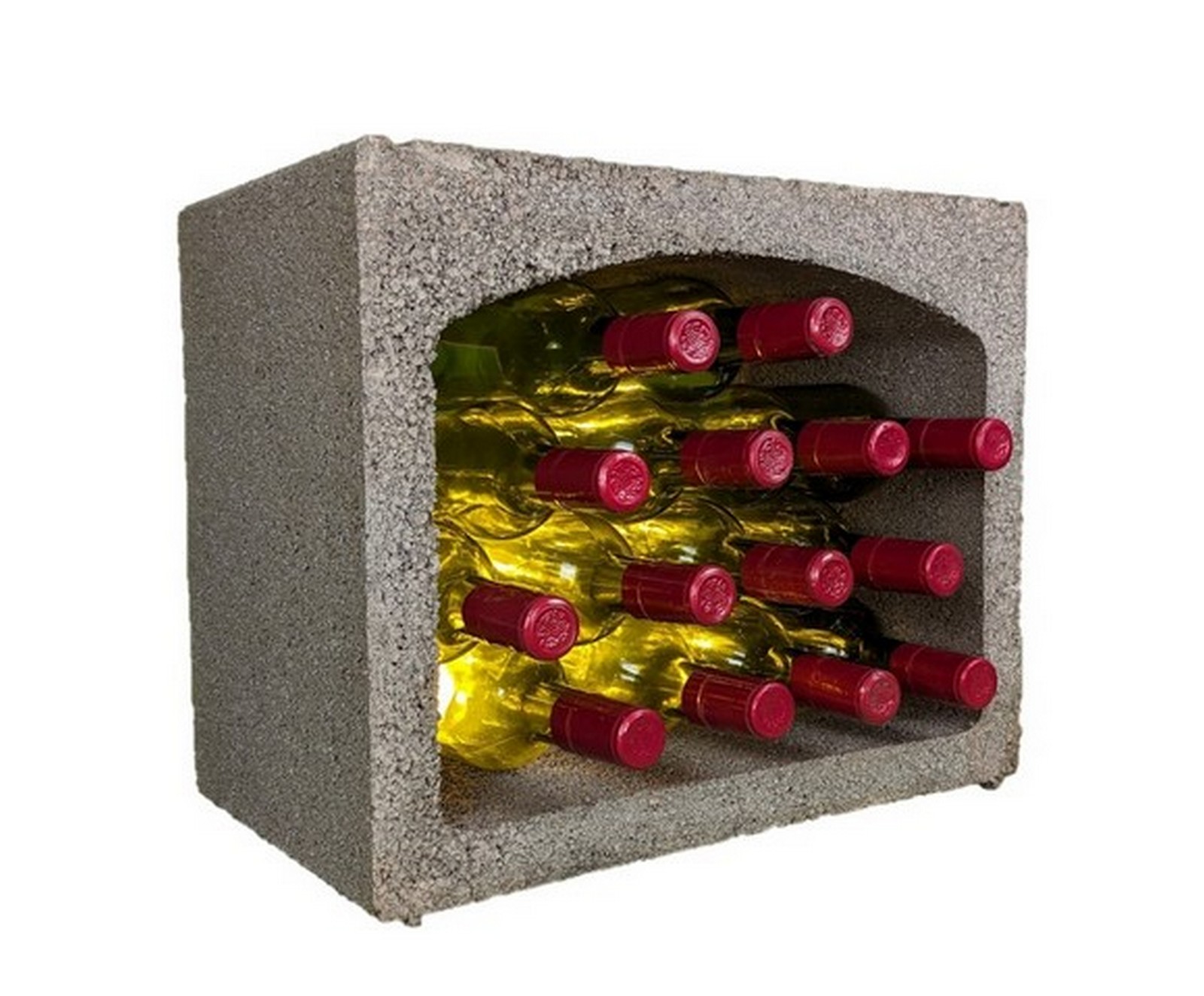 Bloc à vin en Pierre de lave - Casier à vin et range bouteilles pour  aménagement de cave