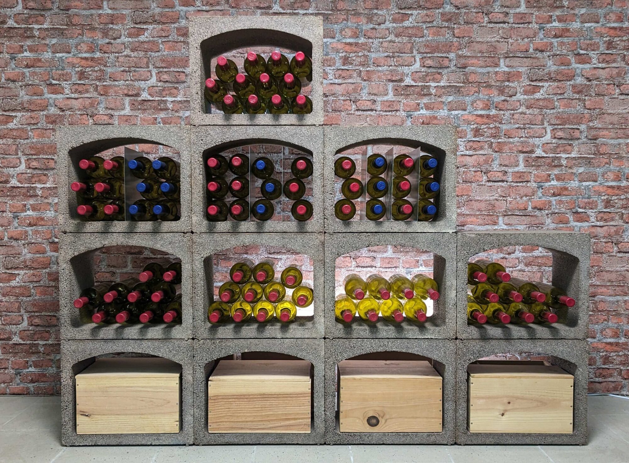 Rangement bouteille de vin pour cave en promotion