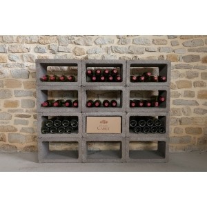 bloc à vin pas cher pour ranger les bouteilles dans une cave ou un garage.