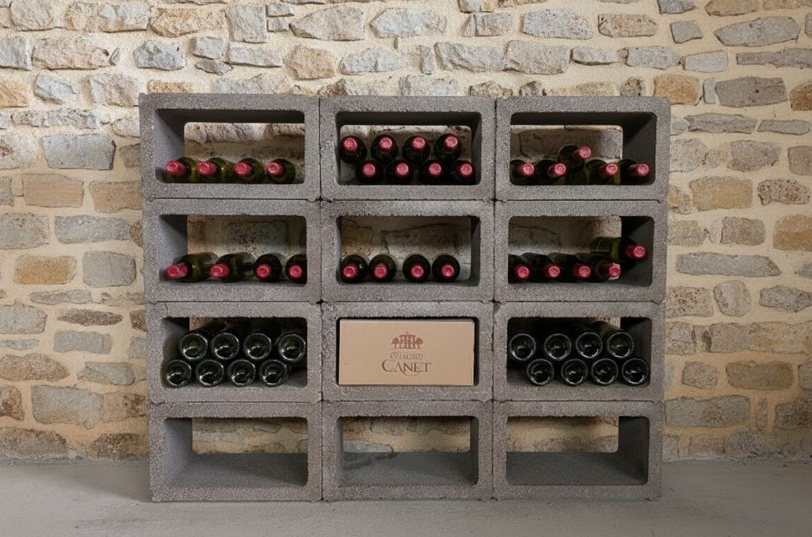 bloc à vin pas cher pour ranger les bouteilles dans une cave ou un garage.