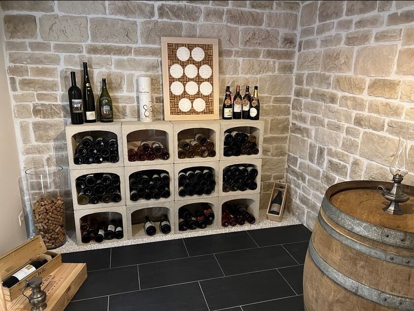 Casier pour ranger les bouteilles dans une cave à vin